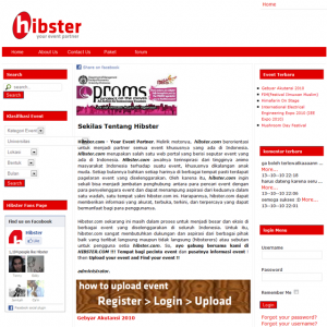 Hibster - Online Event Advertising