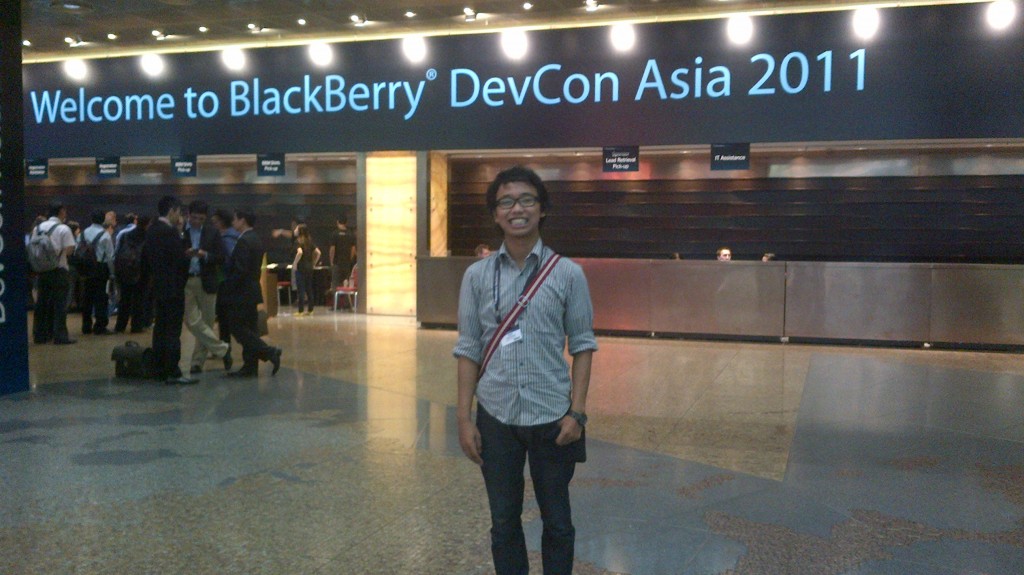 Penulis di BlackBerry DevCon Asia 2011 Singapura