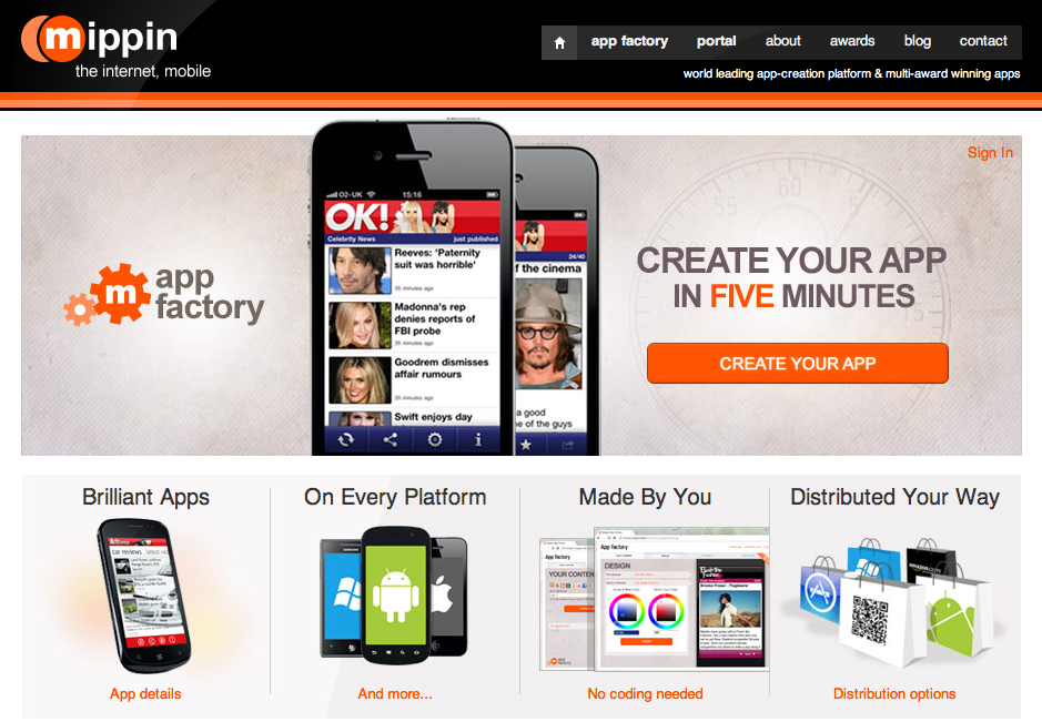 Mippin.com - App Creation Platform