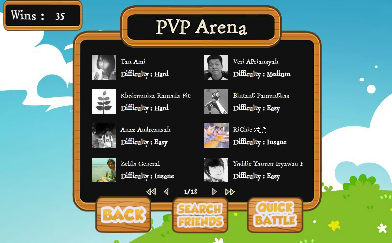 PVP arena