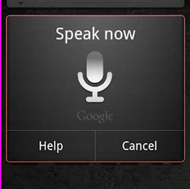Gambar Aplikasi Android dengan Pengenal Suara