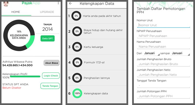 PajakApp - Aplikasi Untuk Mengisi dan Menghitung Laporan 