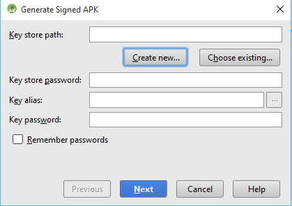 Generate Signed APK1