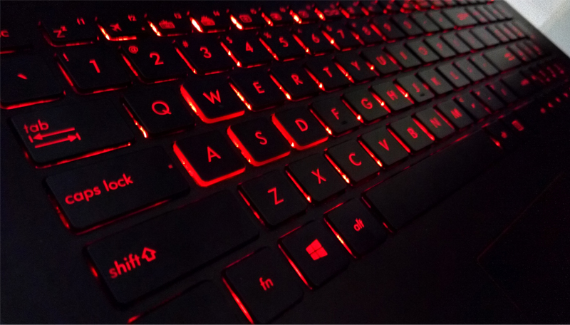 Asus ROG G501JW keyboard backlight