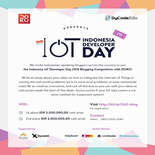 DyCodeEdu dengan DOKU akan Selenggarakan Indonesia IoT Developer Day 2016