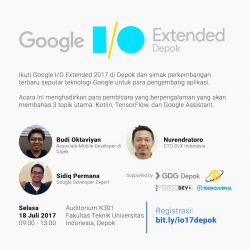 Google IO Extended 2017 Depok Poster