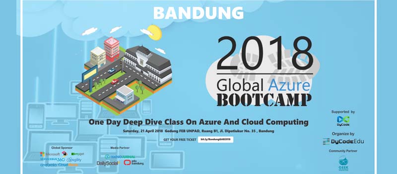 Global Azure Bootcamp 2018 Bandung Header